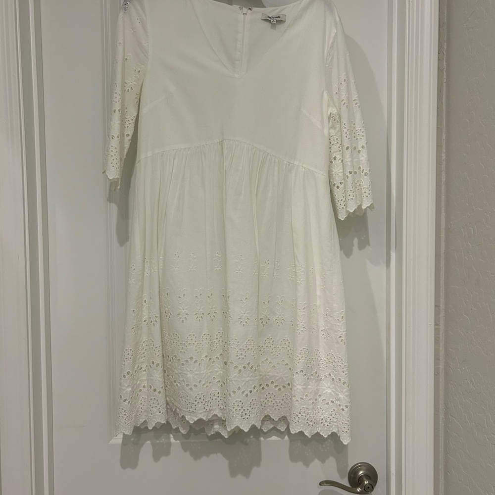 Madewell Eyelet Lattice Dress - Picture 3 of 7